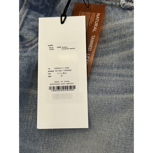 Moussy Vintage NWT May Mid Rise Blue Denim Tapered Ankle Jeans Size 27 NEW - Picture 5 of 7